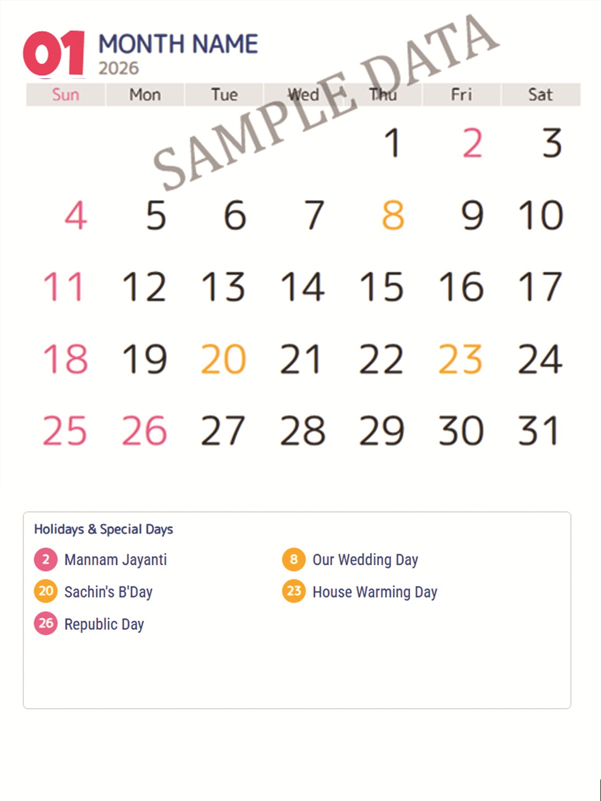 Calendar Theme