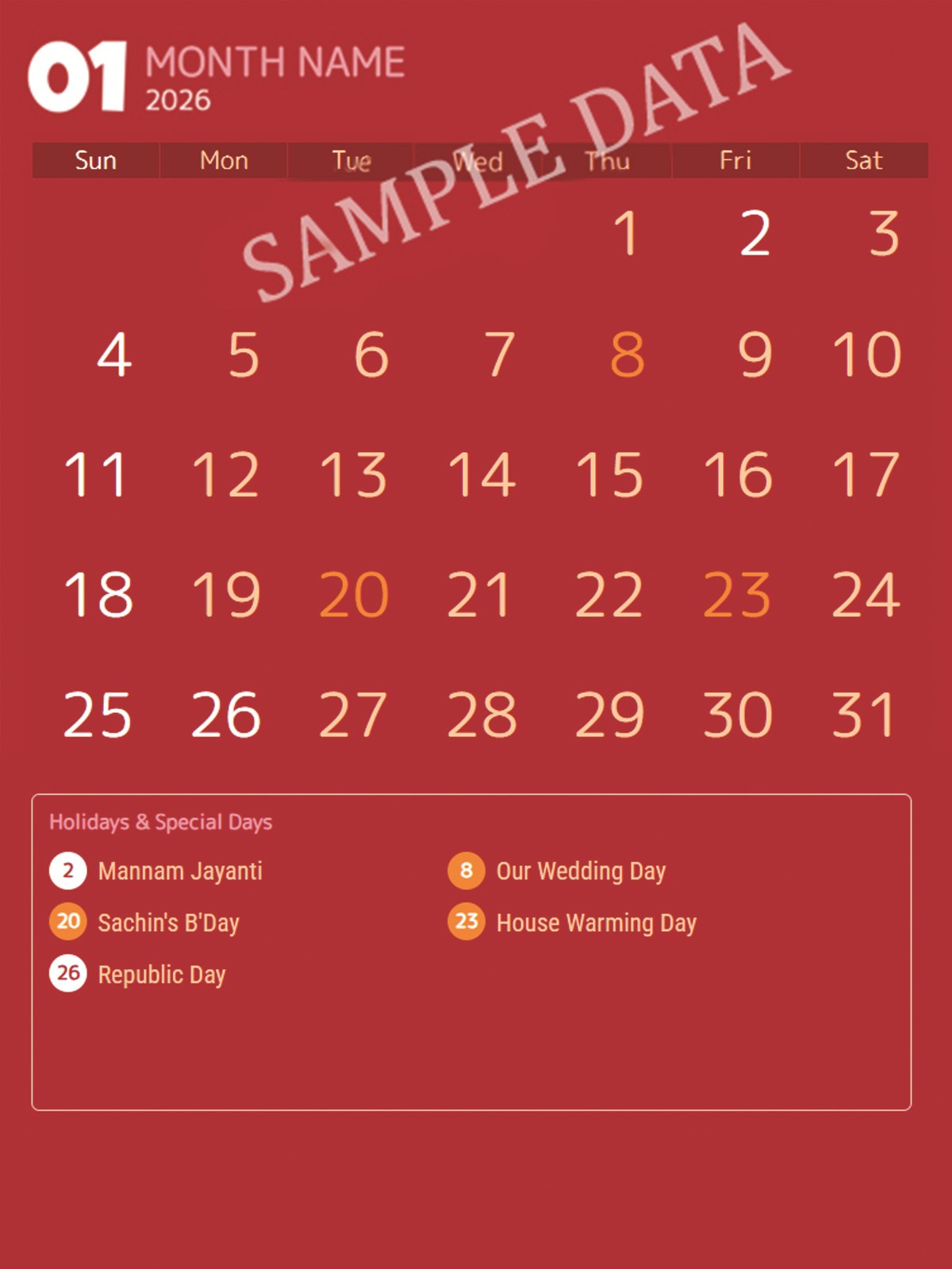 Calendar Theme