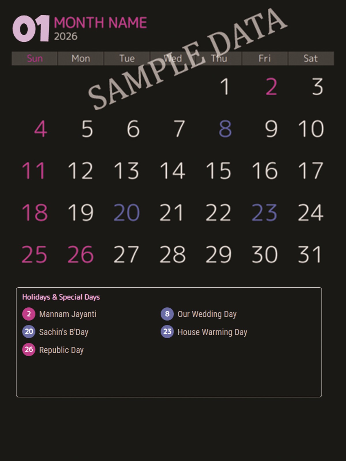 Calendar Theme